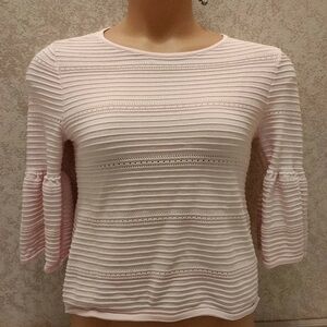 White House Black Marketlol Light Pink Textured Blouse